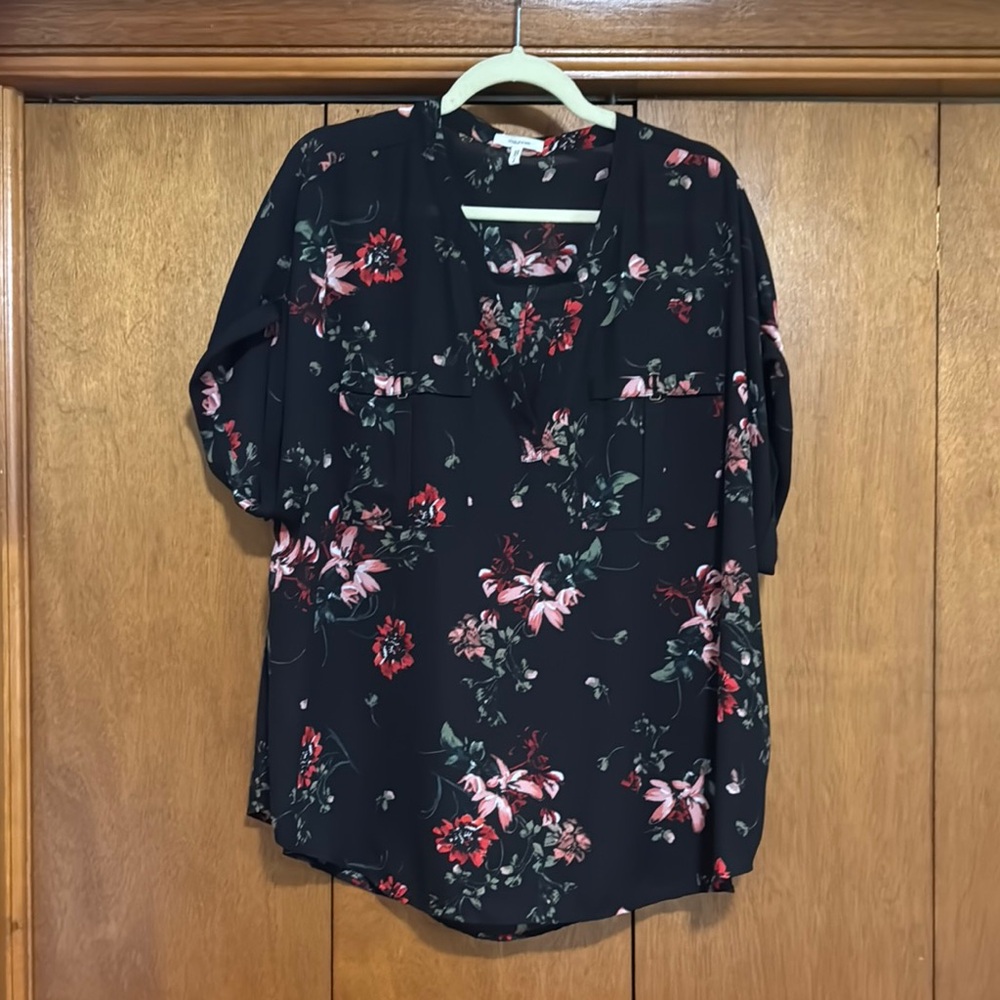 Maurices Black Graphic Blouse